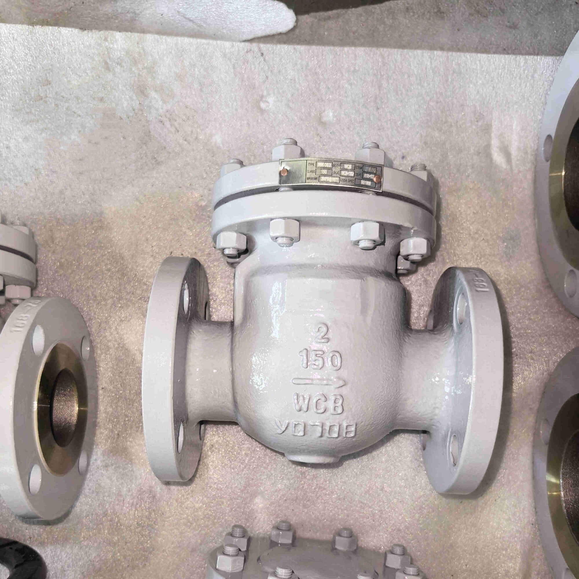 BS 1868 Check Valve, 2 Inch, CL 150 LB, ASTM A216 WCB, RF