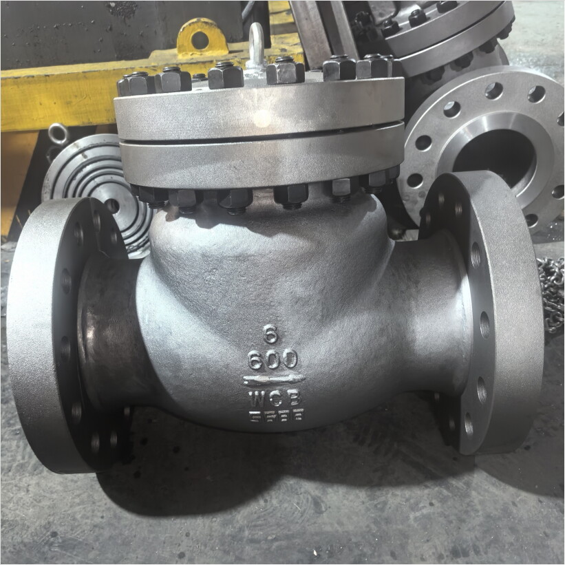Carbon Steel Swing Check Valve, 6 Inch, 600 LB, BS 1868, RF