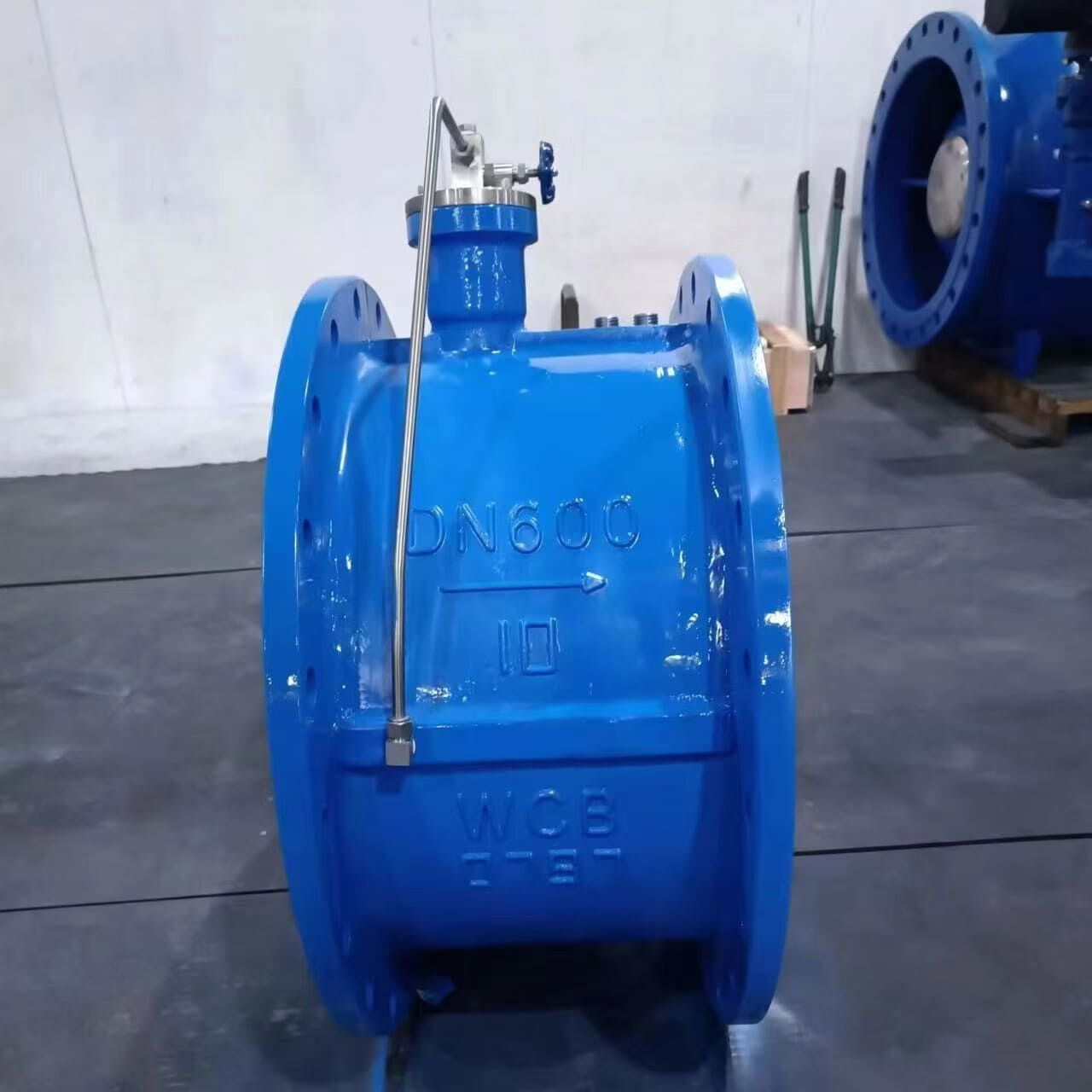 Slow Closing Butterfly Check Valve, A216 WCB, DN600, PN10