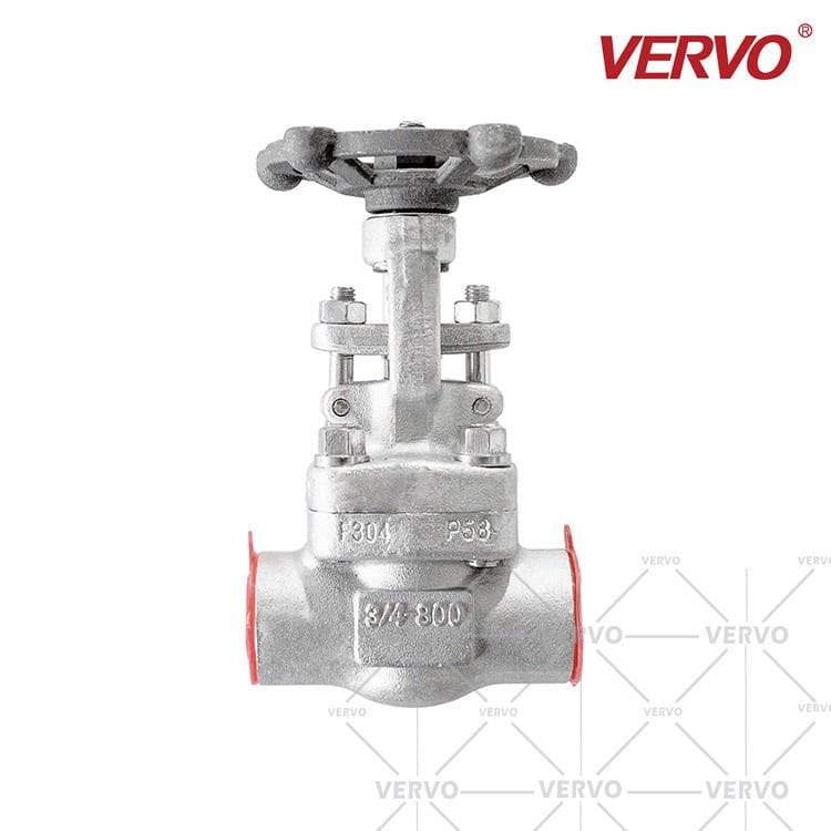 Forged ASTM A182 F304 Gate Valve, 3/4 Inch, 800 LB, SW