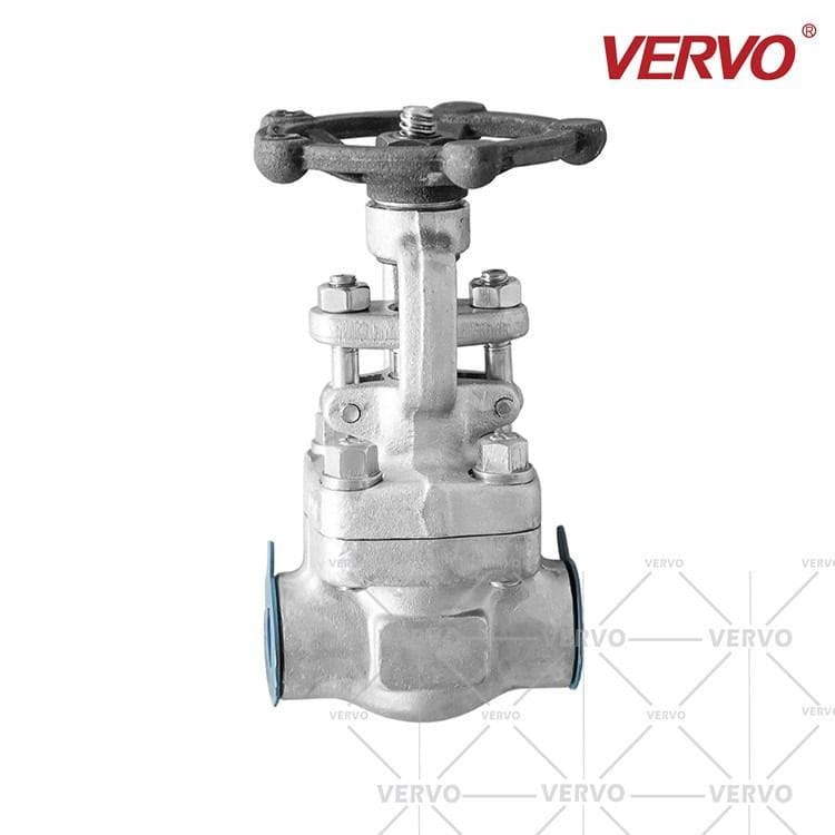 Stainless Steel Gate Valve, ASTM A182 F304, DN15, PN25, SW
