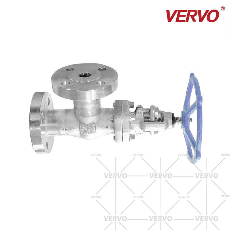 ASTM A182 F316 Angle Globe Valve, DN25, PN100, Flanged