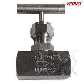 ASTM A182 F316 Needle Type Globe Valve, 12 Inch, 6000 PSI
