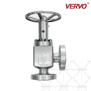 90 Degree Angle Globe Valve, ASTM A182 F304L, 2 Inch, 900 LB