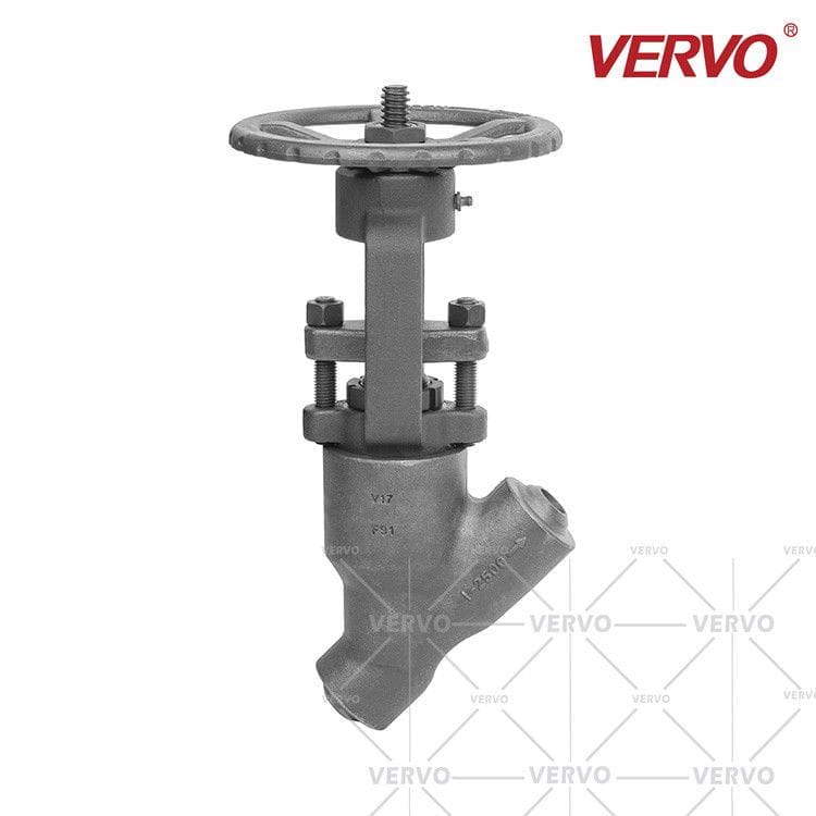 Y Type Globe Valve, Cast Steel, 1 Inch, 2500 LB, BW