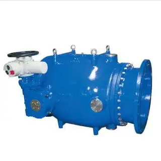 Piston Type Flow Regulator, DN400, PN40, WCB, CF8, RF