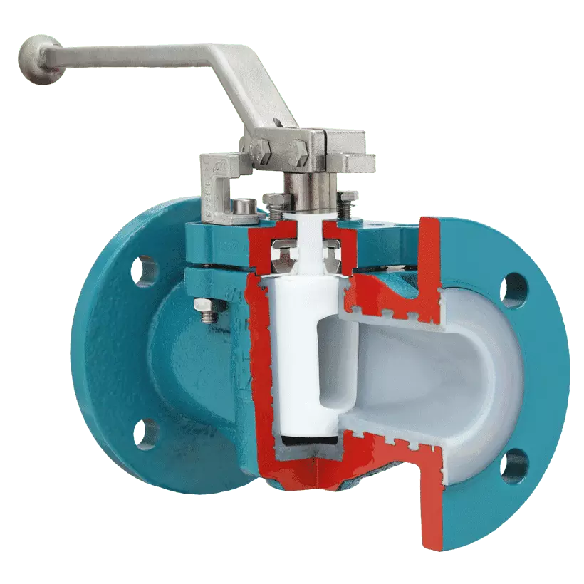 The sealing principle of the plug valve