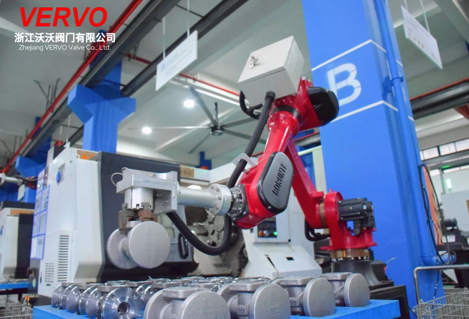 Industrial Robot Arm for Valve Manufacturing