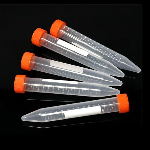 Conical Bottom Centrifuge Tubes with Graduation, 15 mL, PP