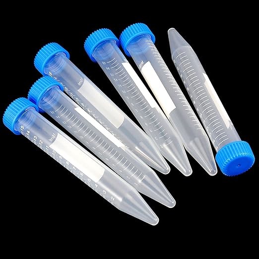 PP Plastic Conical Centrifuge Tube, 15 mL, Graduated Marks