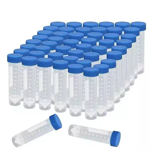 50 ml Centrifuge Tubes with Screw Cap, Graduated Marks, PP