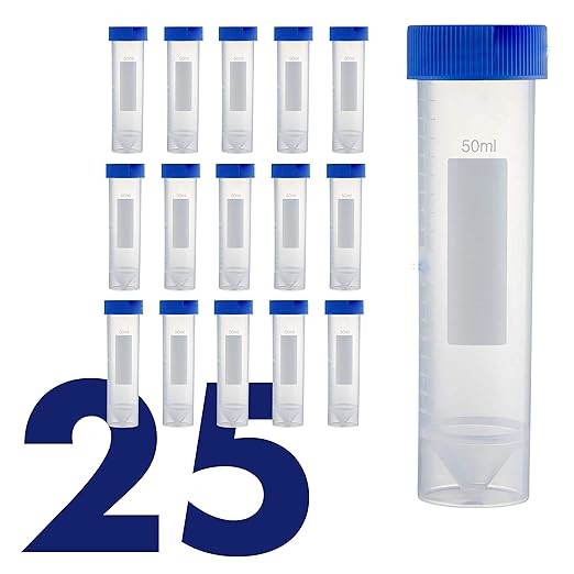 Self Standing Centrifuge Tube, 50 mL, PP, Sterile, Screw Cap
