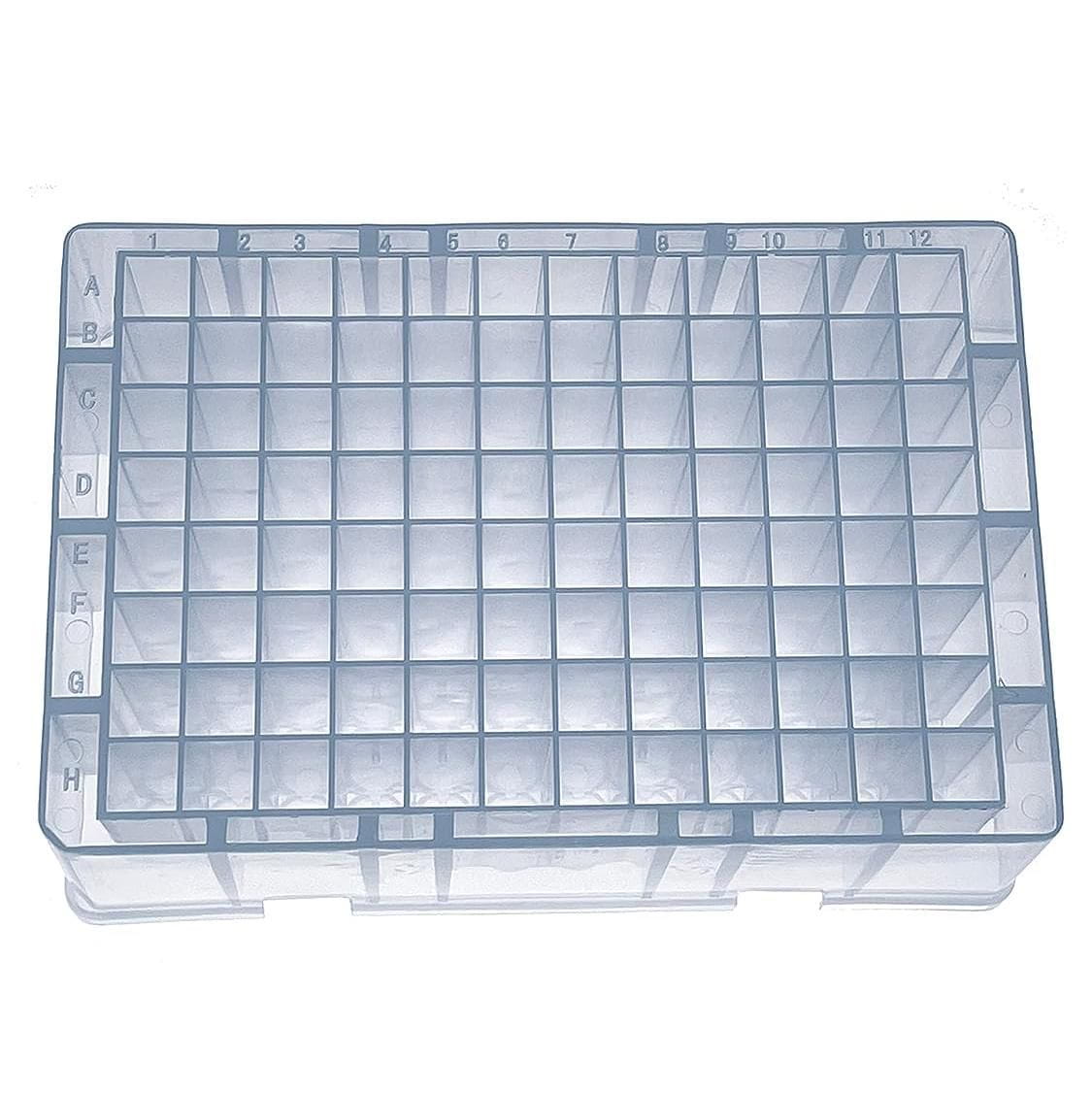 96 Wells Deep Well Plate, Round Bottom, Transparent, 1.2 ml