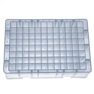 96 Wells Deep Well Plate, Round Bottom, Transparent, 1.2 ml
