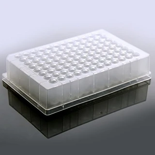 Square 96 Deep Well Plate, 2 mL, V-Bottom, PP, Autoclaved