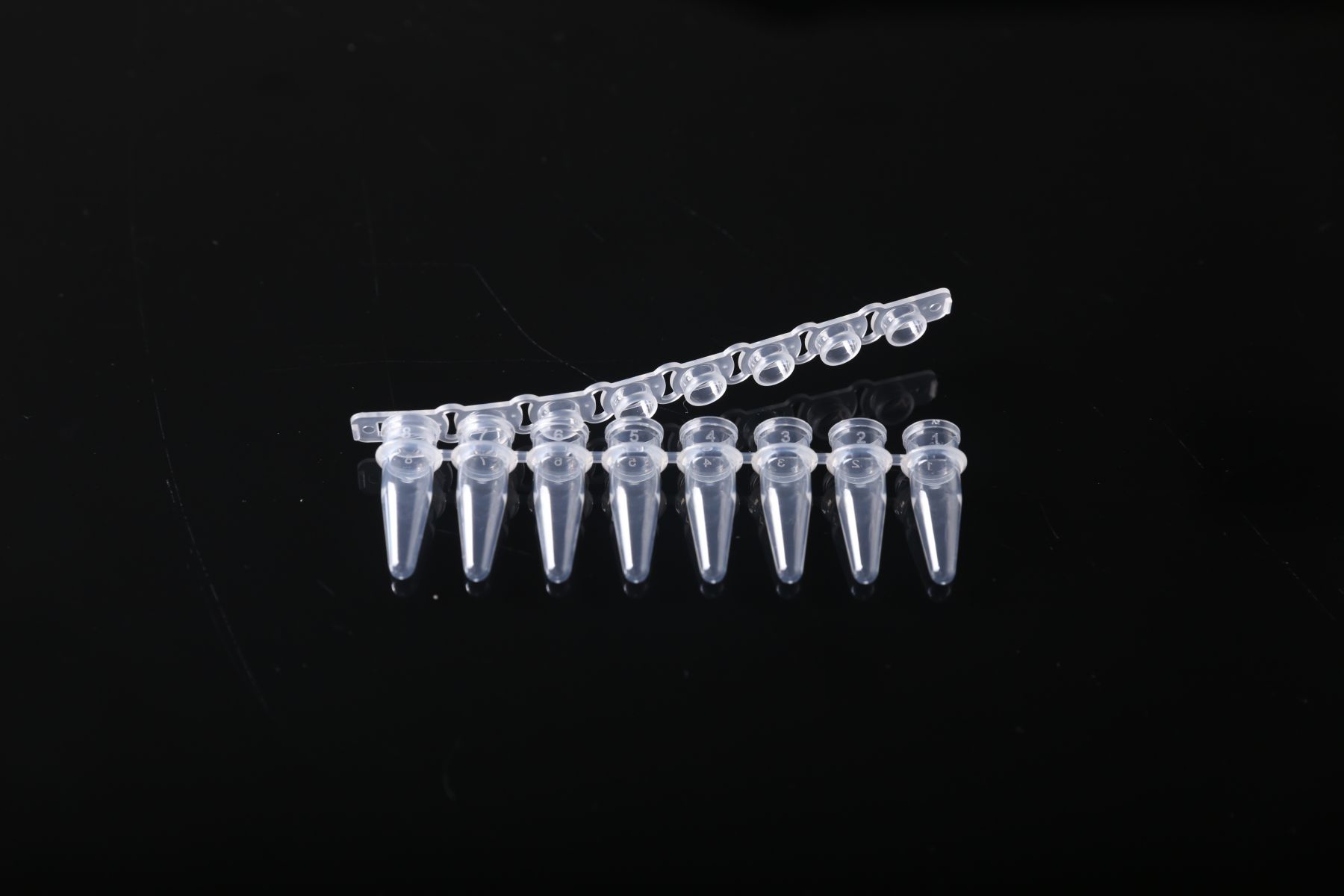 0.2 ml Low Binding PCR Tubes, 8Strip, PP Plastic Pulse