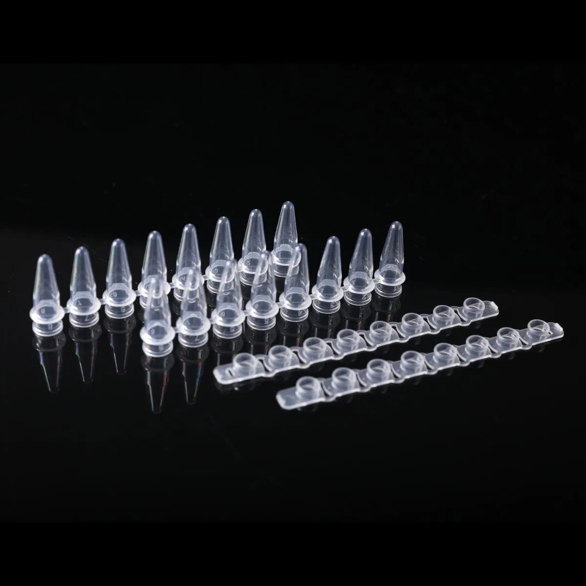0.2 ml Low Binding PCR Tubes, 8-Strip, PP Plastic