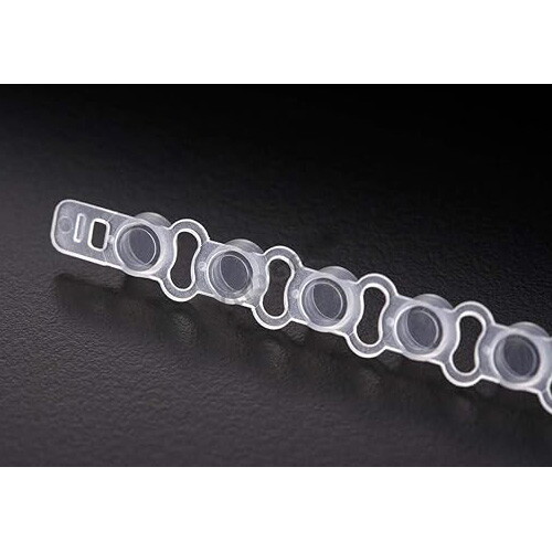 8-Strip PCR Tubes, Snap Flat Caps, DNase/RNase Free, PP, 0.2 mL