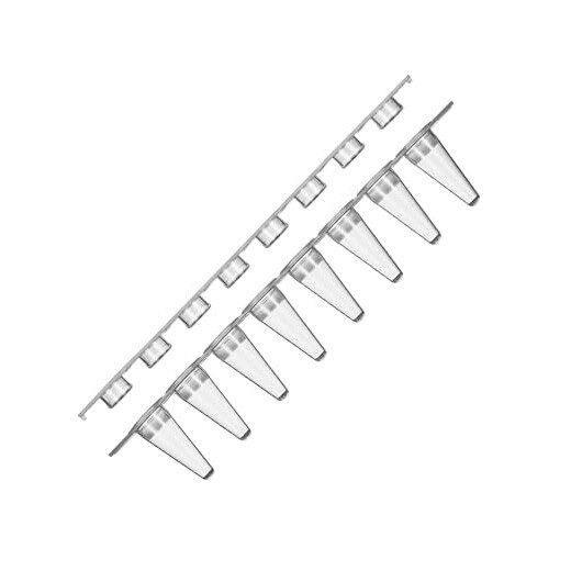 Flat-Top PCR Tubes, 0.1 mL, PP Plastic, DNase/RNase-Free