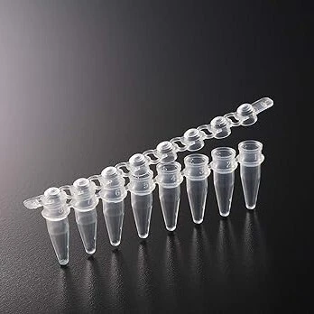 0.2 mL 8-strip PCR Tubes, Ultra Clear Flat Caps, Thin Wall
