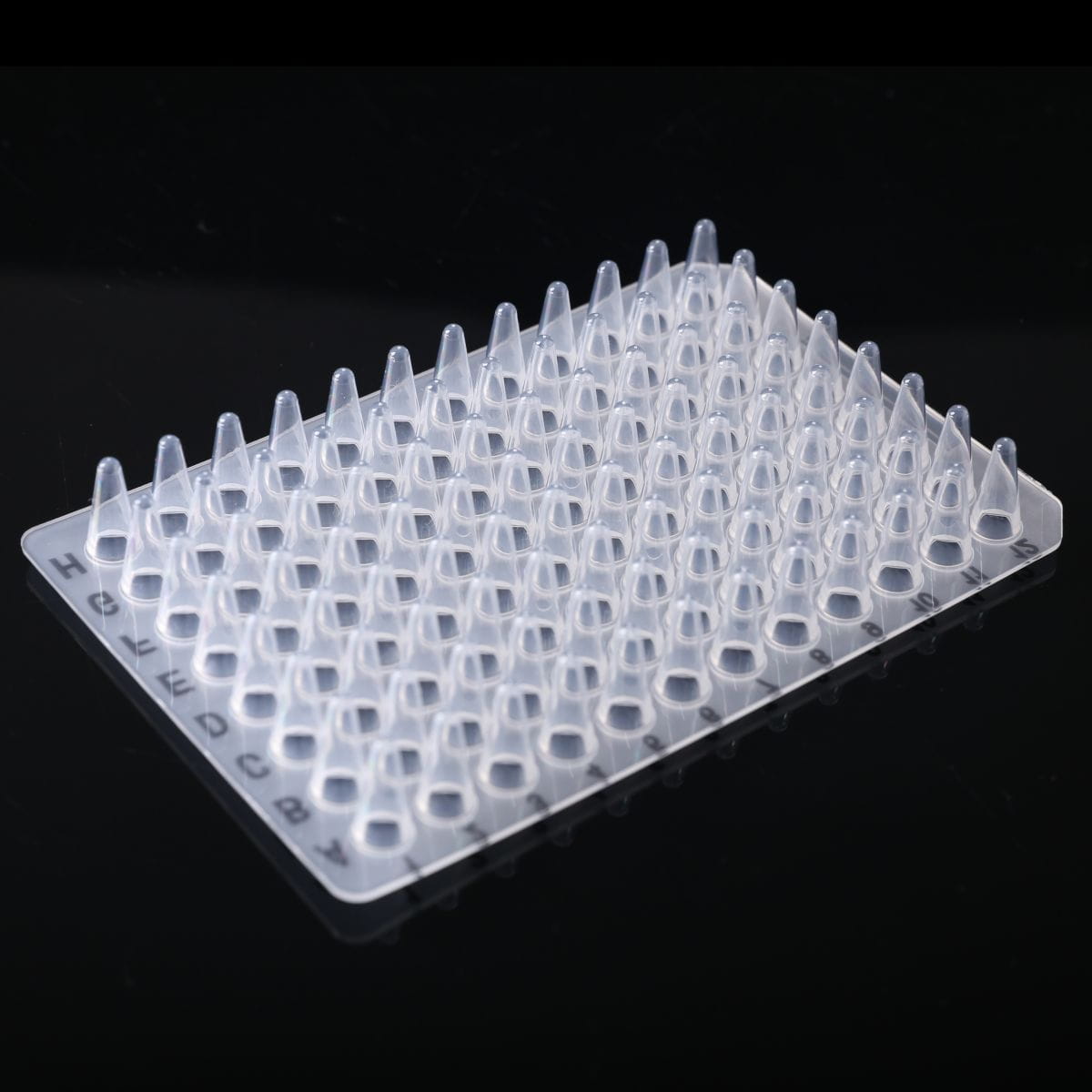 0.1ml PP Plastic PCR Plates, Transparent, Raised Rim