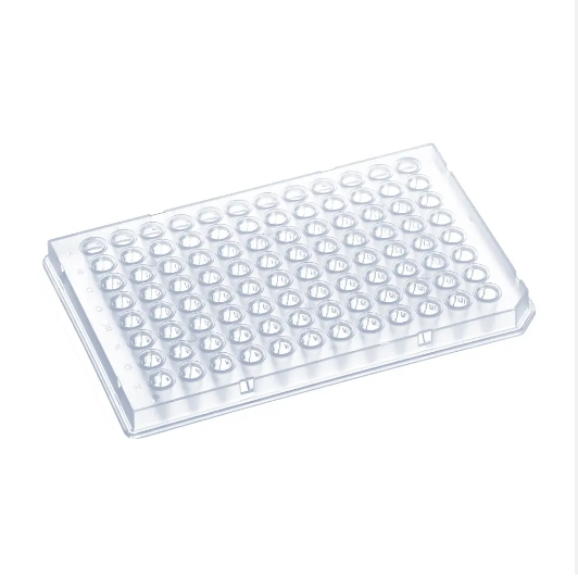 Half Skirted PCR Plate, Transparent, 0.1 mL, Polypropylene