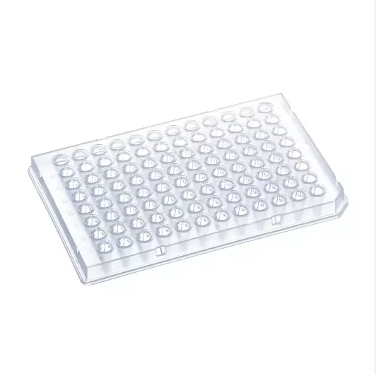 Half Skirted PCR Plate, Transparent, 0.1 mL, Polypropylene
