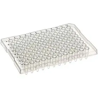 0.2 mL PCR Plate, Semi-Skirted, Flat Rim, Ultra Clear, PP