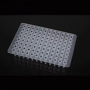 PCR 96 Well Plate, No-Skirt, 0.2 mL, PP Plastic, Transparent