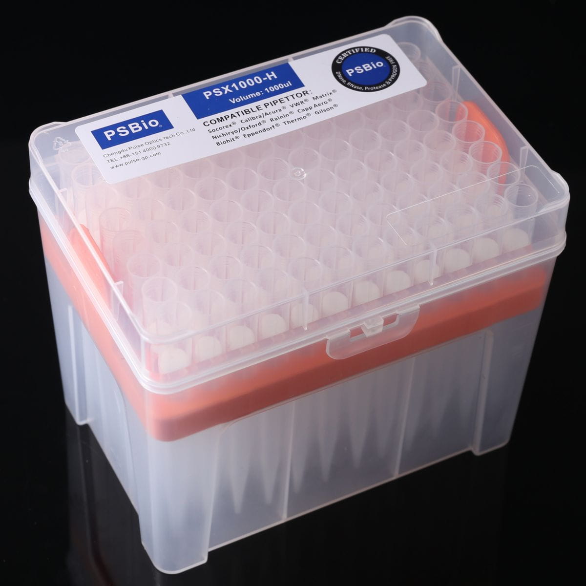 1000µl Universal Filtered Pipet Tips, Polypropylene