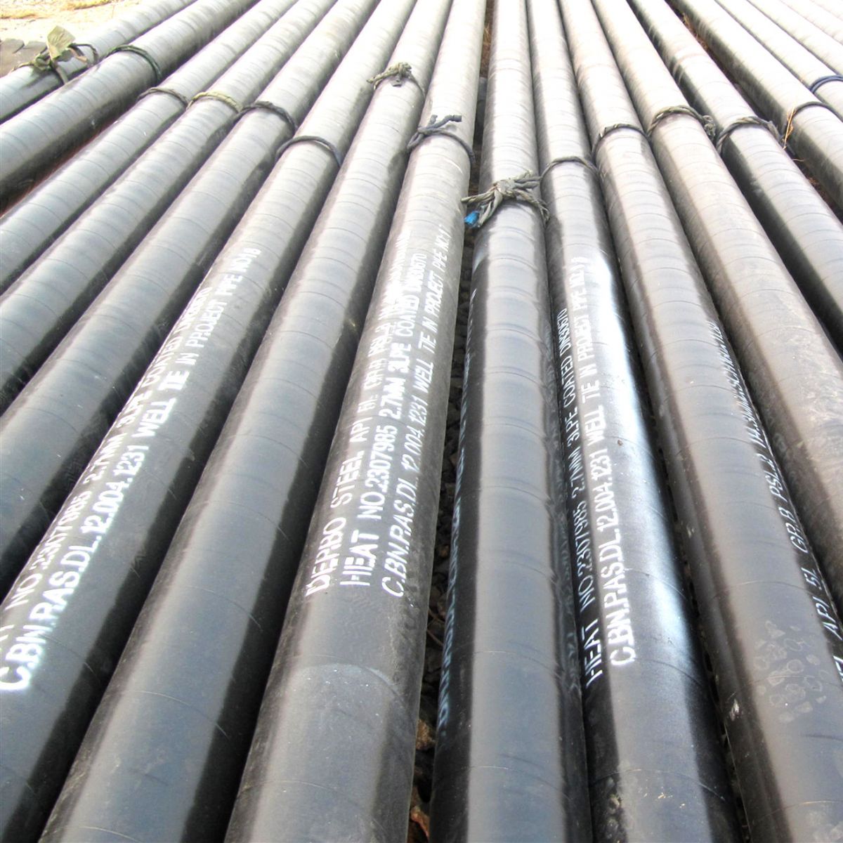 8''X Sch40Line pipes,12 metres long, API5LX52 PSL1, 3LPE, Bevel End