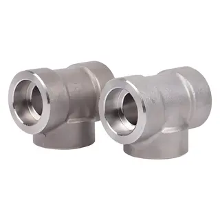 2 Inch Socket Type 3000lb A105 ASME B 16.11 Equal Tee