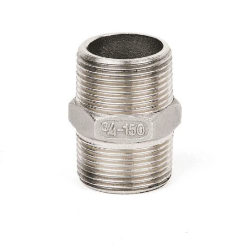 1/2" Stainless Steel Pipe Fitting Thread Screw Hex Nipple