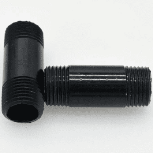 Black Cast Iron Pipe Fitting Nipple 3/4" with Thread on Both Ends for Industrial Pipe Bookshelf