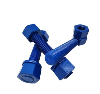 STUD BOLT, 7 /8 IN DIA 127mm LG, PTFE COATED GR B7 C/W 2 NUTS