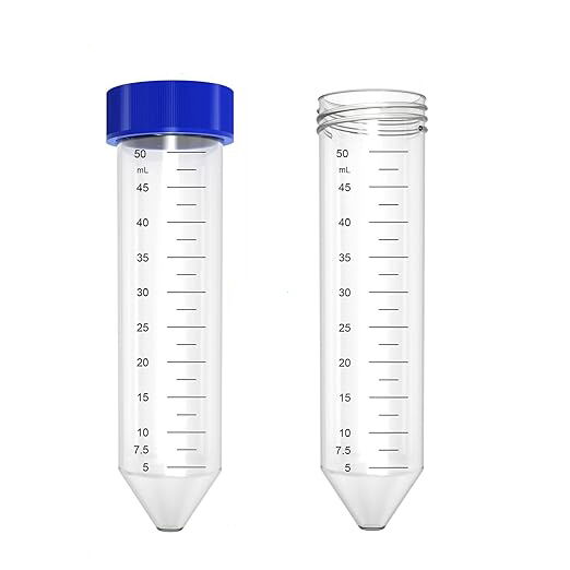 PP Plastic Centrifuge Tubes, Conical Type, Screw Cap, 50 ML