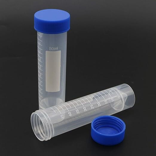 Screw Cap Centrifuge Tube, Conical Flat Bottom, PP, 50 ML