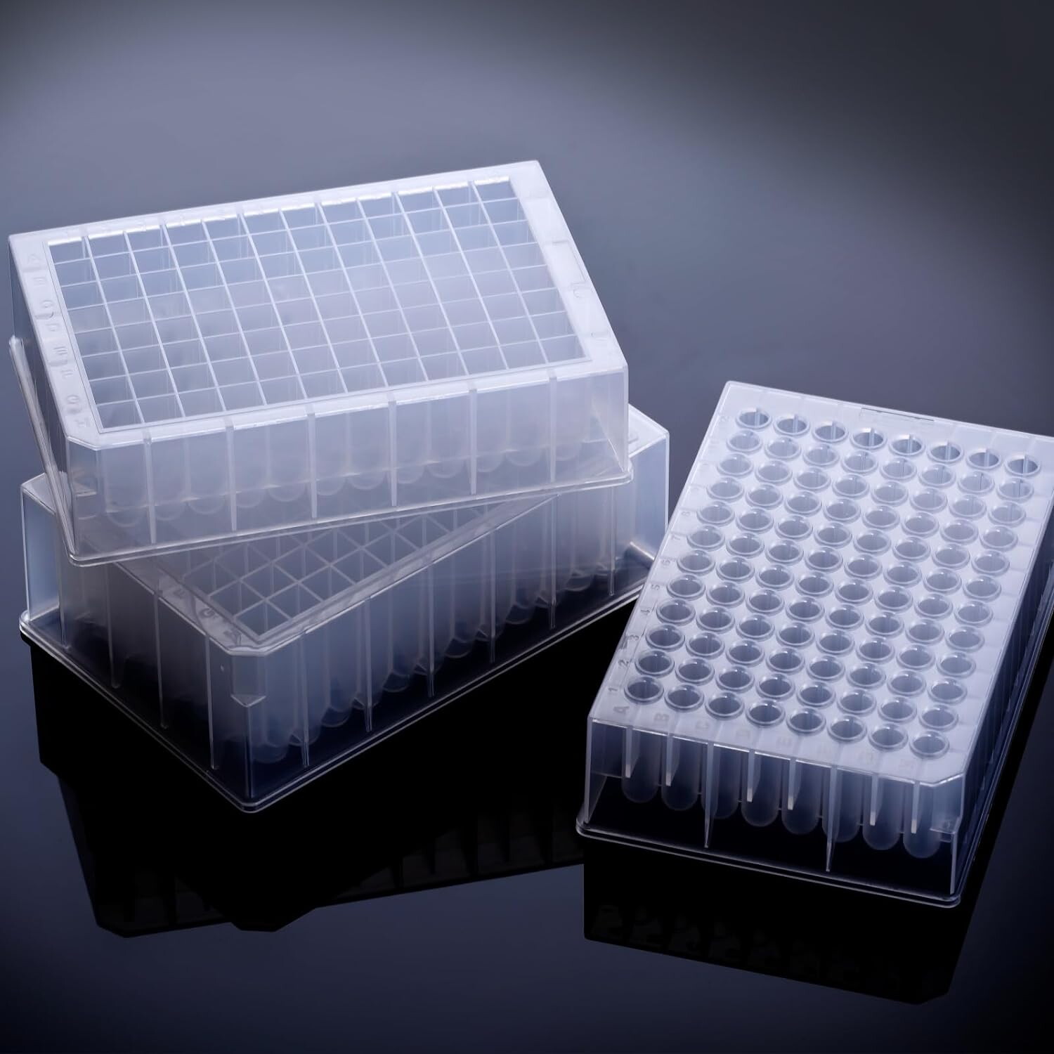 V Bottom Deep Well Plate, Square Shape, No Cap, 2.2 mL, PP