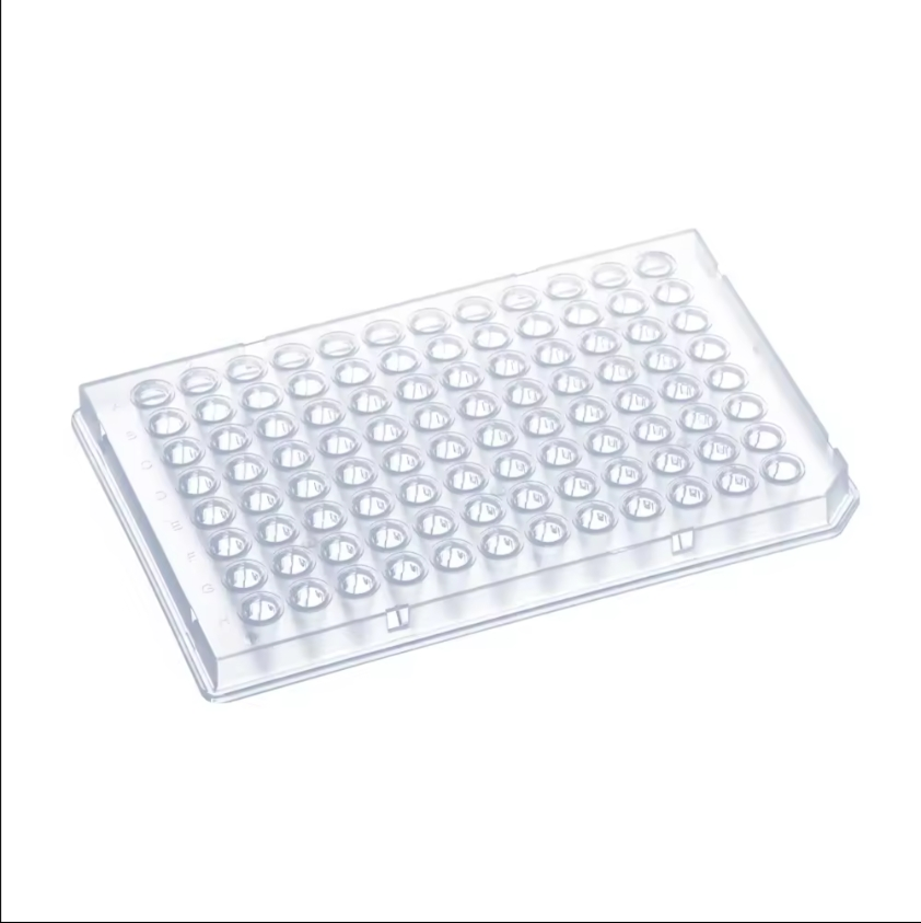 0.1 mL PCR Plate, Transparent, Polypropylene, Half Skirted