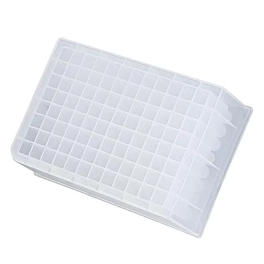 Square Deep Well Plate, PP Plastic, V-Bottom, Sterile, 2.2 mL