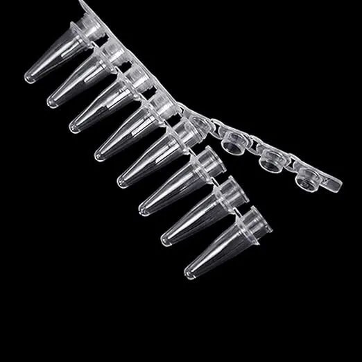 Flat Cap PCR 8-Strip Tube, Thin Wall, 0.2 mL, PP Plastic