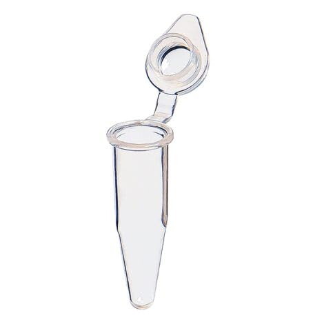 Single PCR Tube, 0.2 ML, PP Plastic, Flat Caps, Transparent