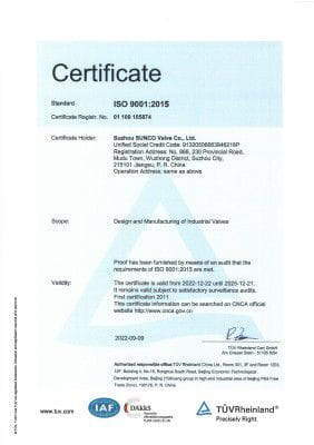 ISO 9001-TUV Rhine