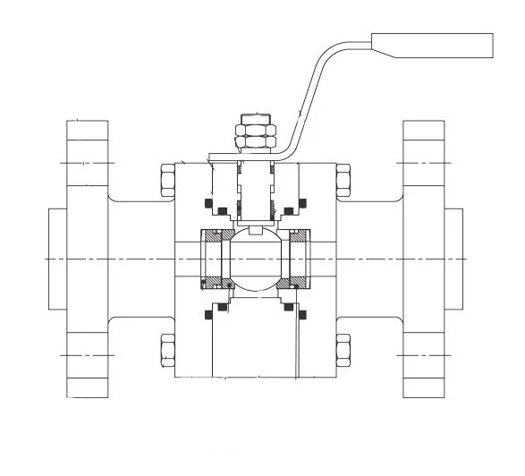 Forged Stainless Steel Ball Valve Design Drawing