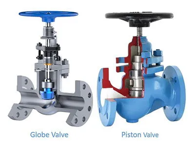 Major Differences between Piston Valves and Globe Valves