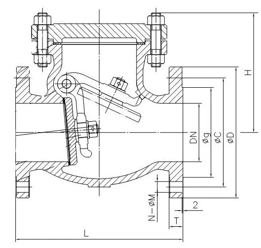 Swing Check Valve Design Drawing