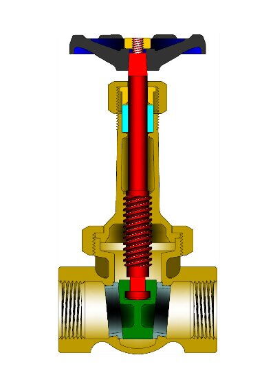 3/8 to 3 Inch Gate Valve (Rising Stem, Rolled-In Seat Rings) Class 200-300 LB (Union Bonnet)