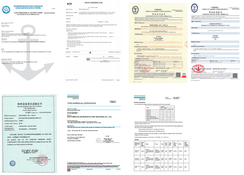 Certificaciones oficiales IACS para válvulas marinas