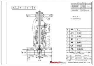 Pressure Seal Gate Valve Tech Drawing