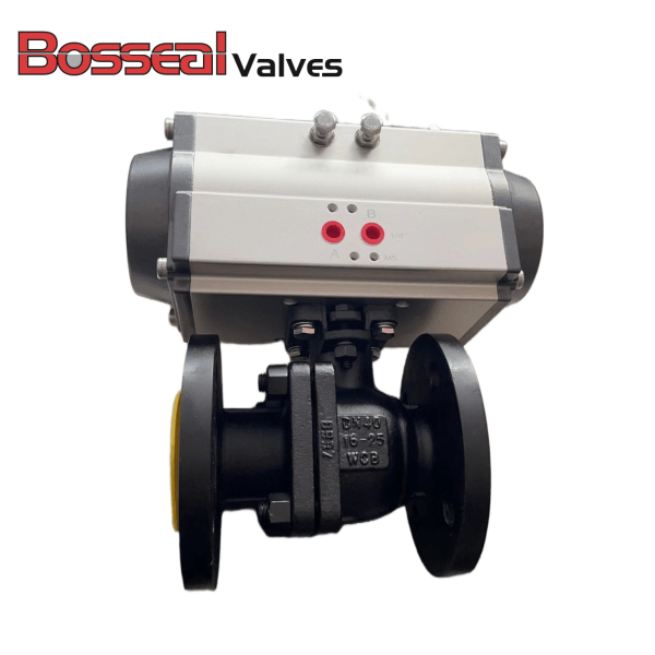 Pneumatic Floating Ball Valve, WCB, 1IN, CL150, F316 Trim, RF